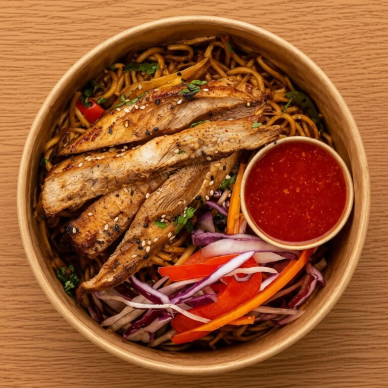 Honey soy noodle bowl